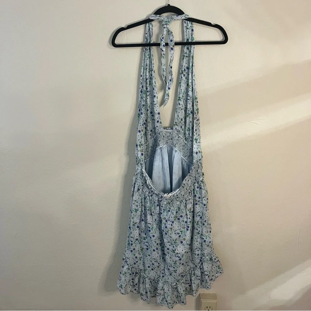 Aerie Floral Mini Dress - Blue and White - Picture 5 of 8